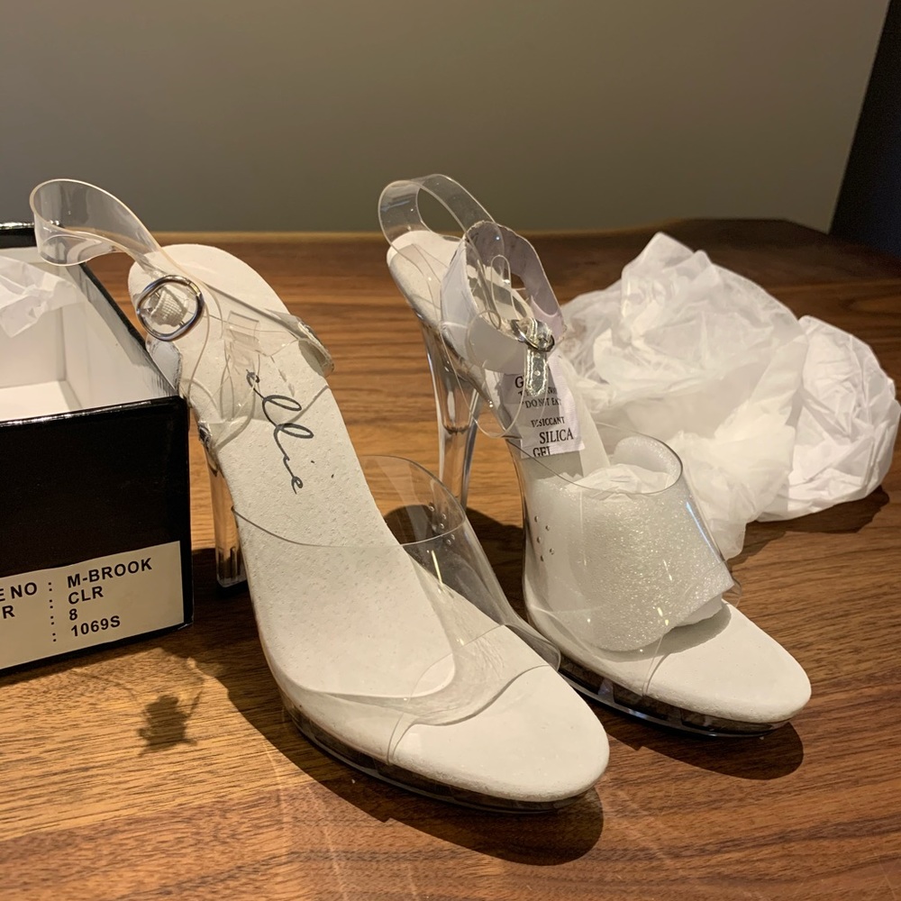 Clear brand new heels
